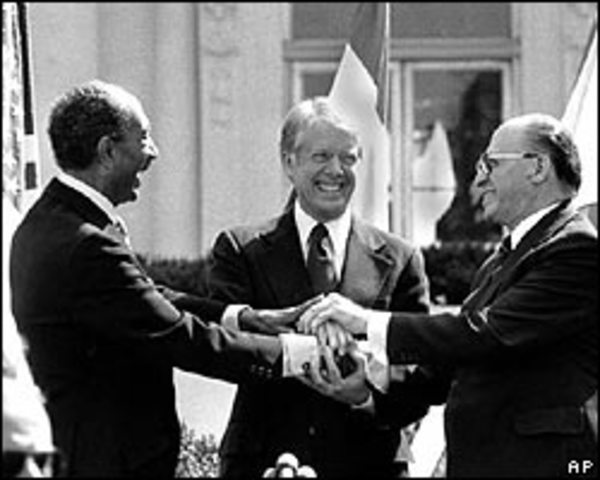 Conflicto Árabe Israelí paz egipcia/israelí campo David