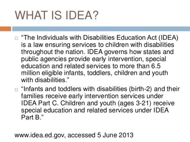 Individuals with Disabilities Act (IDEA)