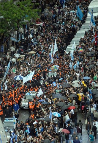 Muerte del ex-Presidente Kirchner.