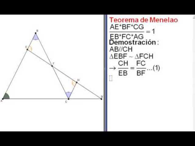 Teorema de Menelao.