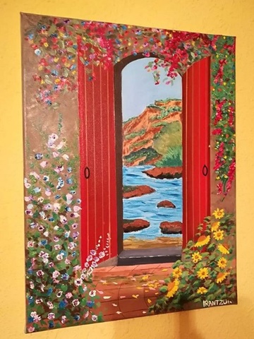 Oleoz egindako koadroa