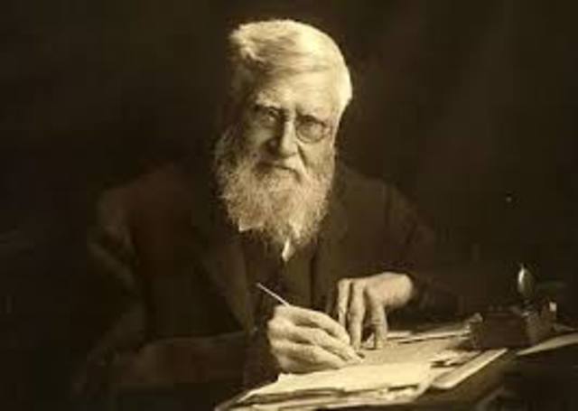Alfred Russel Wallace published ideas of evolutionary processes