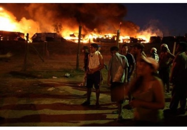 Ocupación del predio Indo-americano. en la ciudad de Buenos Aires