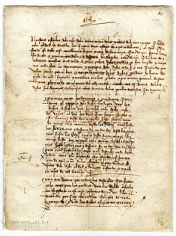 1202, Primer manuscrito de papel.