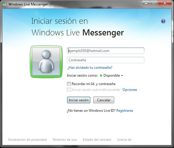 Creación del Messenger (hotmail)