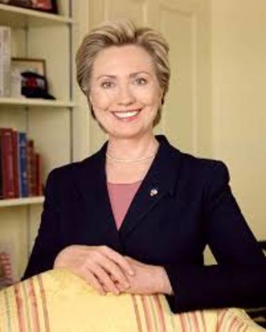 Hillary Rodham Clinton wins a seat for the United States Senate