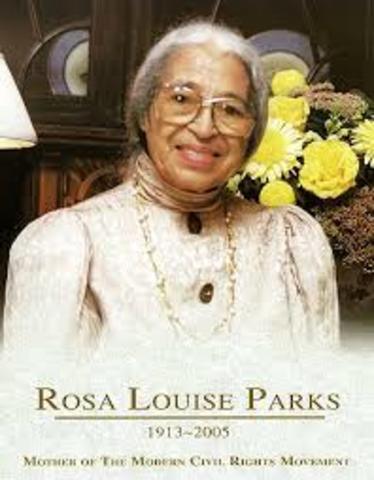 Civil Rights activist, Rosa Parks, dies