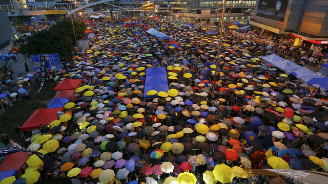 La revolución de los paraguas en Hong Kong