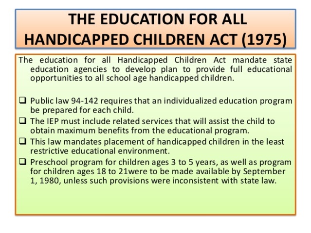 Education for All Handicapped Children Act of 1975
