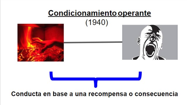 Condicionamiento Operante (Conductismo): Conducta en base a una recompensa o un castigo (Burrhus Frederic Skinner)