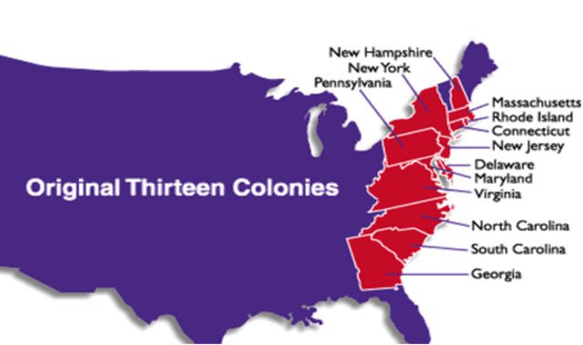 GUERRA TRA LE 13 COLONIE INGLESI E L'INGHILTERRA