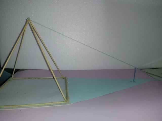 Medição por semelhança de triângulos, Tales de Mileto.