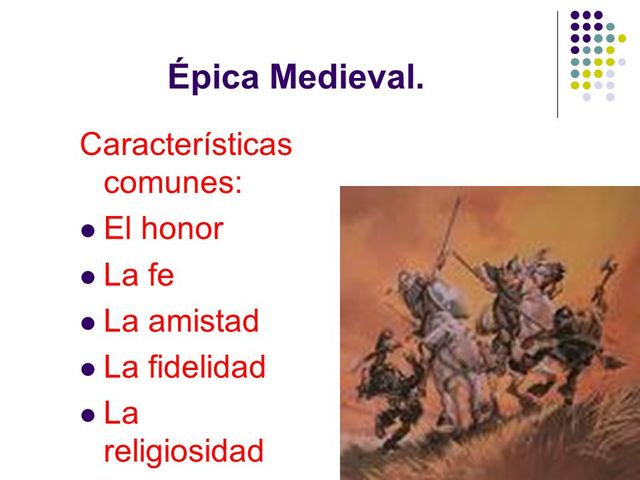 Características de la épica medieval