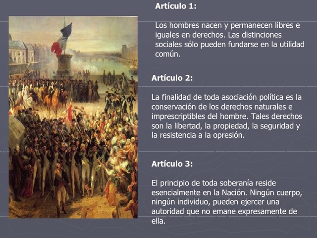 PUBLICACIÓN DE LA DECLARACIÓN DE LOS DERECHOS DEL HOMBRE Y DEL CIUDADANO