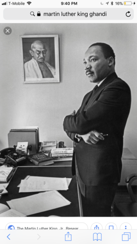 Dr Martin Luther king/ Ghandi/ Thoreau/ Randolph