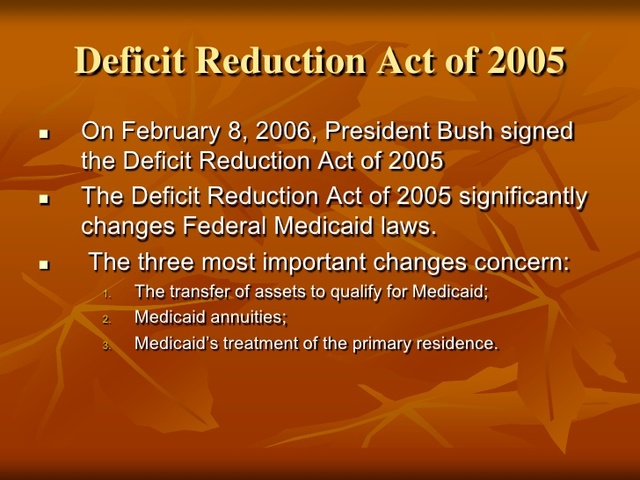 Deficit Reduction Budget