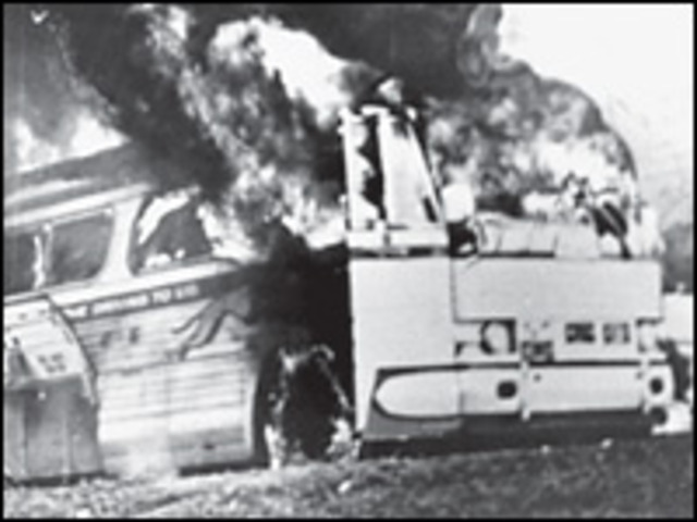 Freedom Riders Bus Burned