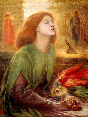 MODERNISM Pre-Raphaelite Brotherhood - "Beata Beatrix", Dante Gabriel Rossetti
