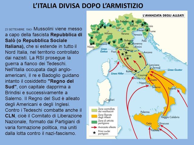 L'Italia si trova divisa in due parti