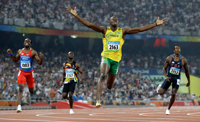 Usain Bolt set a new world record in the 100m sprint at the Olympics