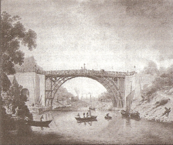 Vista del puente de hierro. Primer puente de hierro colocado en el munto