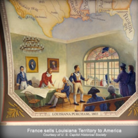 Napoleon sells the U.S. the Louisiana purchase