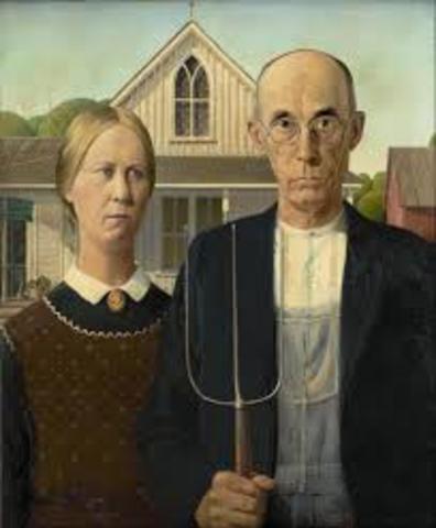 Regionalism - "American Gothic",Grant Wood