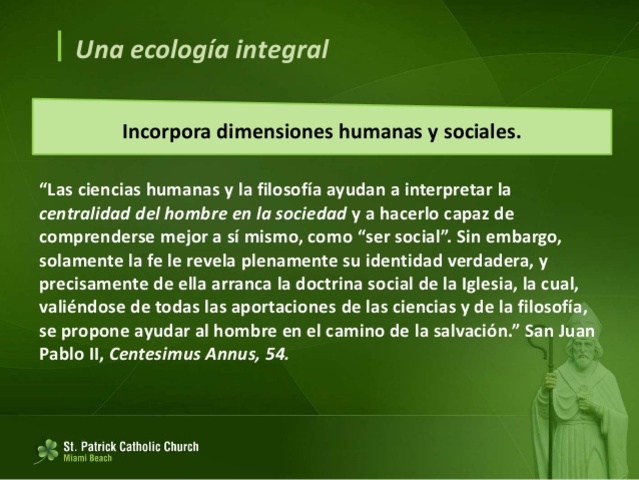 UNA ECOLOGÍA INTEGRAL