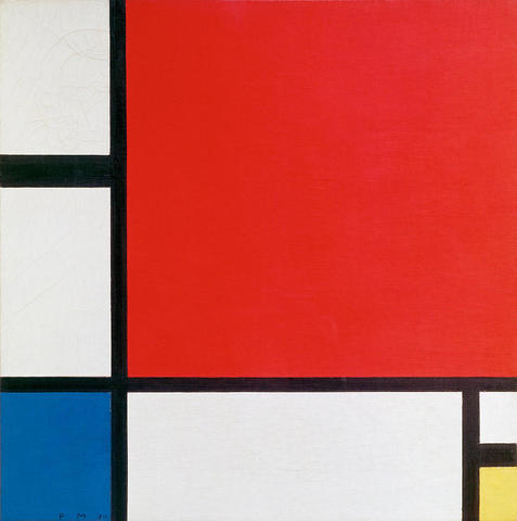 De Stijl- Piet Mondrian "Composition with Red, Blue, and Yellow"