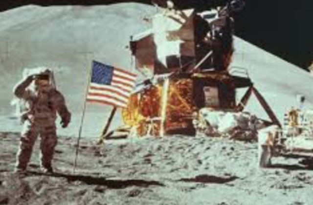 Apollo 11 lands on the moon