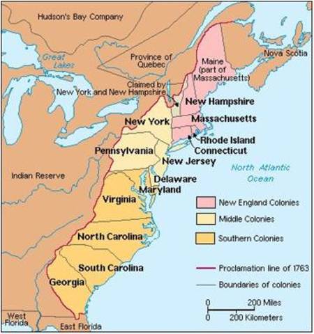 Independència 13 colònies E.E.U.U