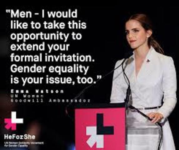 Emma Watson: Gender equality is your issue too (speech) (Gender Roles)
