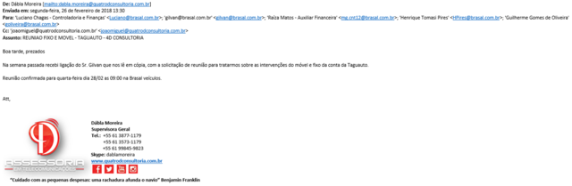 Remarcação de reunião - BRASAL