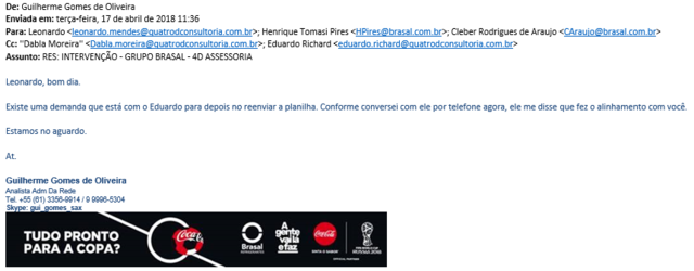 Resposta de email - BRASAL