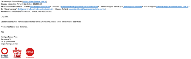 E-mail Henrique - BRASAL