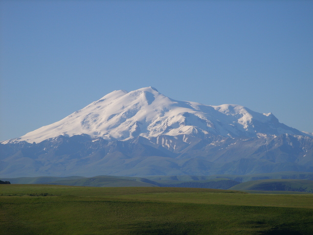 A Nazi flag is installed atop Mount Elbrus