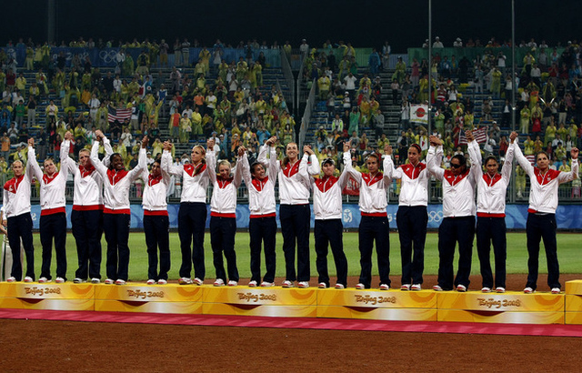 Softball played in the Olympics