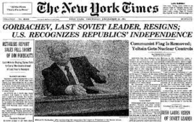 Gorbachev resigned