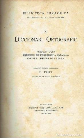Publicació Diccionari ortogràfic