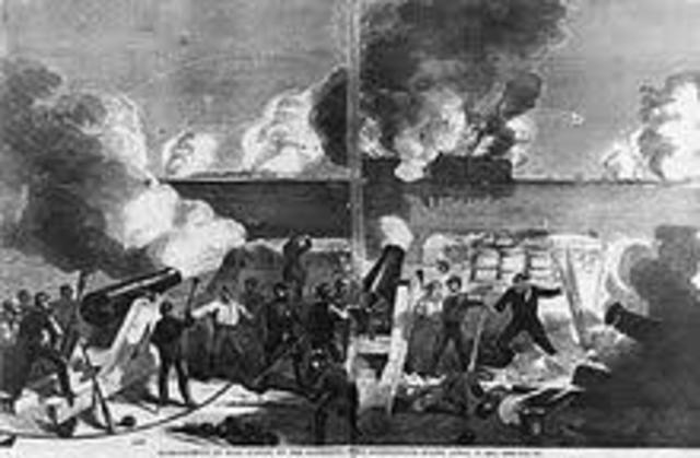 Fighting at Fort Sumter