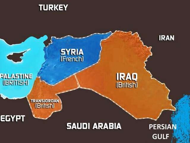 Britain and France occupy much of the Middle East