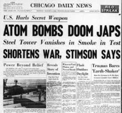 First test of the Manhattan/Truman Project and Truman Warns Japan to Surrender