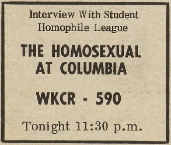 The Student Homophile League