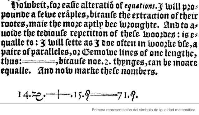 Invento del = (igual)