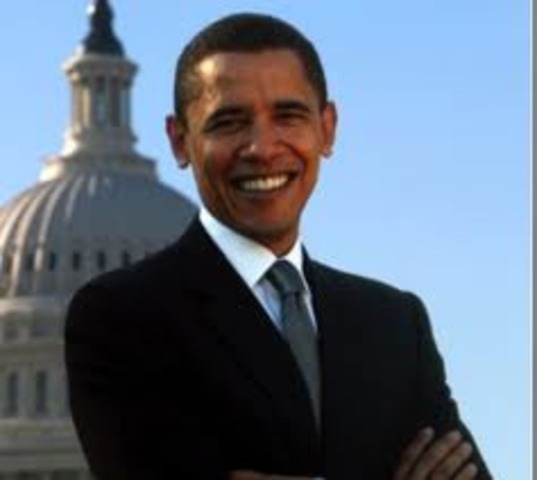 Barack Obama elected the first African American president :D