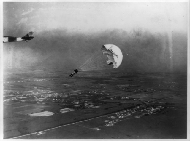 The United States Army created and tested the model A parachute, which was a breakthrough. It was tested by Leslie Irvin