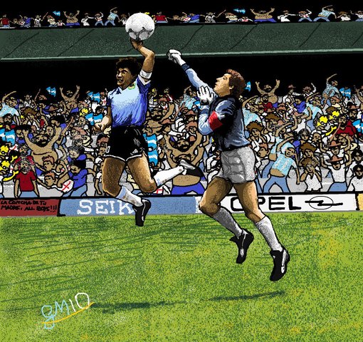 La mano de Dios de Maradona