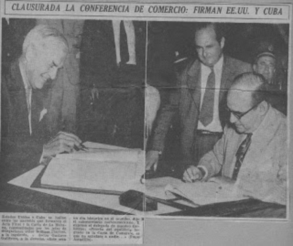 Firma de la carta de Habana en Cuba