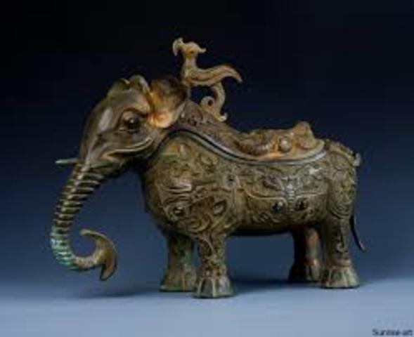 Middle Eastern and Chinese societies begin using bronze.