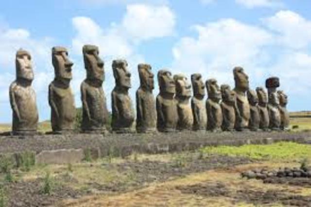 Polynesians settle Rapa Nui (Easter Island).